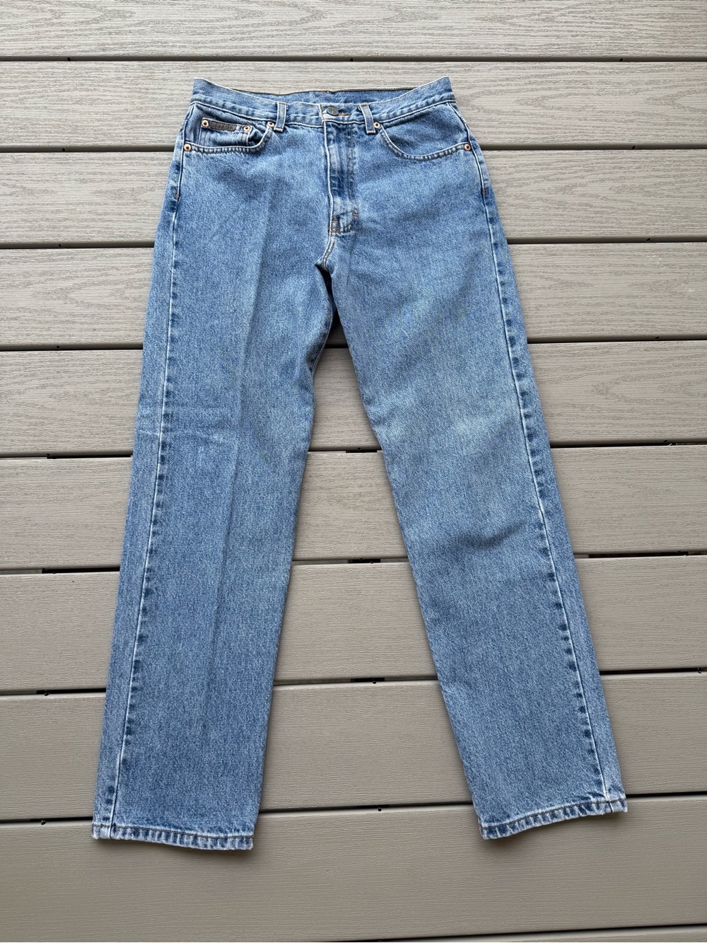 Vintage USA Made Calvin Klein Straight Leg Jeans Size 9 100% Cotton